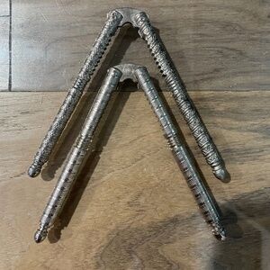 Excellent Condition Set of 2 Vintage Metal Nutcrackers